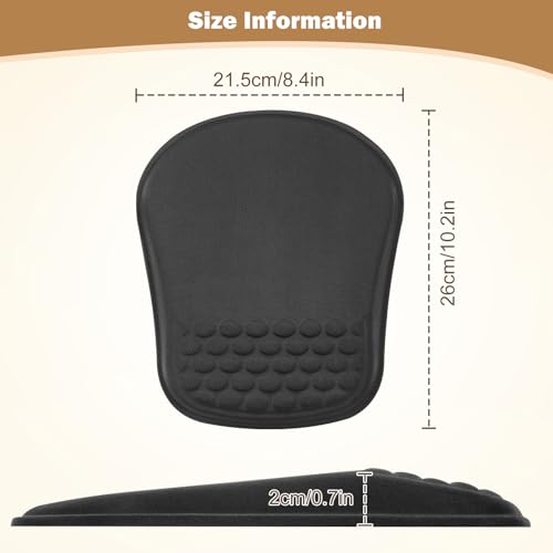 Ergonomisches Mauspad, Memory Foam Mousepad mit Handauflage, Mause Pad mit Handgelenkauflage, , mit Rutschfester PU-Basis, für Büro Home Heim Computer Laptop Bild 2