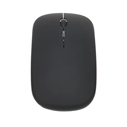 KIMISS Kabellose Gaming-Maus, Wiederaufladbar, 2,4 G, USB, Leise klick-Maus für Laptop und PC, 1600 DPI mit Bunter Hintergrundbeleuchtung (Black) Bild 1