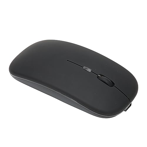 KIMISS Kabellose Gaming-Maus, Wiederaufladbar, 2,4 G, USB, Leise klick-Maus für Laptop und PC, 1600 DPI mit Bunter Hintergrundbeleuchtung (Black) Bild 4