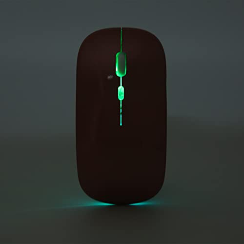 KIMISS Kabellose Gaming-Maus, Wiederaufladbar, 2,4 G, USB, Leise klick-Maus für Laptop und PC, 1600 DPI mit Bunter Hintergrundbeleuchtung (Black) Bild 5