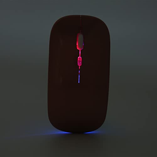 KIMISS Kabellose Gaming-Maus, Wiederaufladbar, 2,4 G, USB, Leise klick-Maus für Laptop und PC, 1600 DPI mit Bunter Hintergrundbeleuchtung (Black) Bild 7