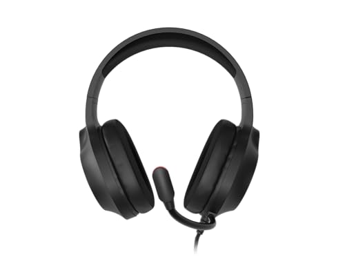 Genesis Neon 213 RGB Gaming Headset, Over-Ear Kopfhörer mit Mikrofon, 50mm Treiber, LED Beleuchtung, Lautstärkeregler am Hörer, 2X 3,5mm Klinke + USB, für PC, Schwarz Bild 3