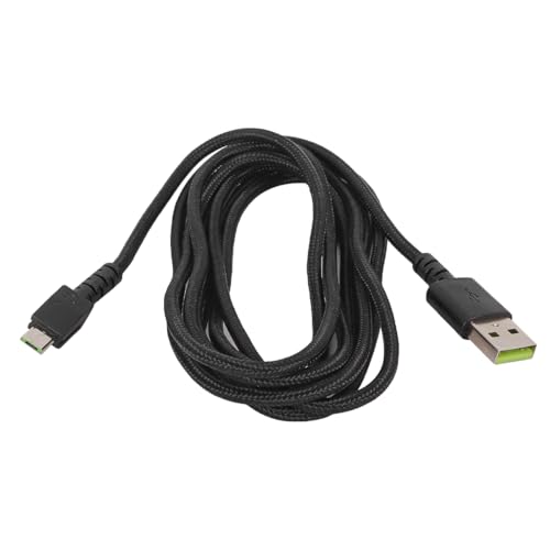 USB-Ladekabel, nylonummantelt, 2 Meter, kompatibel mit der kabellosen Razer V2 Gaming-Maus Bild 3