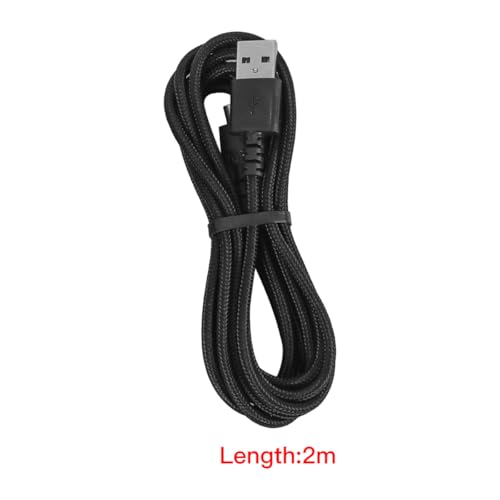 USB-Ladekabel, nylonummantelt, 2 Meter, kompatibel mit der kabellosen Razer V2 Gaming-Maus Bild 7