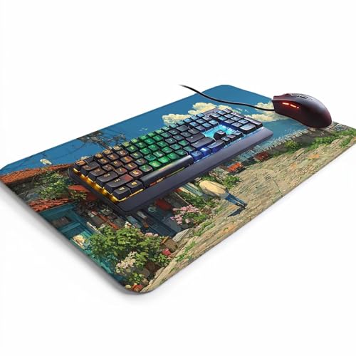 Mauspad Vulkan Fuji Gaming Mauspad xxl 100 x 40 x 0.3cm Wasserfest Schreibtischunterlage Japan Genähte Kanten Antirutsch Gummibasis, Mauspad Gaming für Laptop Maus Herbstdeko Home Decoration FSBD-4897 Bild 3