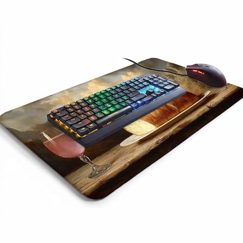 Mauspad Berg Gaming Mauspad XXL 1000 x 400 x 3 mm Wasserfest Schreibtischunterlage Brot Genähte Kanten Antirutsch Gummibasis, Mauspad Gaming für Laptop Maus Herbstdeko Home Decoration FSBD-4187 Bild 3