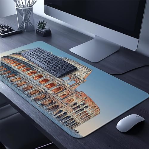 Mauspad Arena Gaming Mauspad XXL 1000x500x3mm Wasserfest Schreibtischunterlage Landschaft Genähte Kanten Antirutsch Gummibasis, Mauspad Gaming für Laptop Maus Herbstdeko Home Decoration FSBD-4472 Bild 2