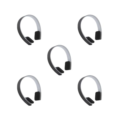 Stereo-Gaming-Headsets mit eingebautem Mikrofon, verstellbarer Kopfbügel für PC, Büro, Zuhause, Schwarz, 165 x 150 x 38 mm, 5 Stück Bild 1