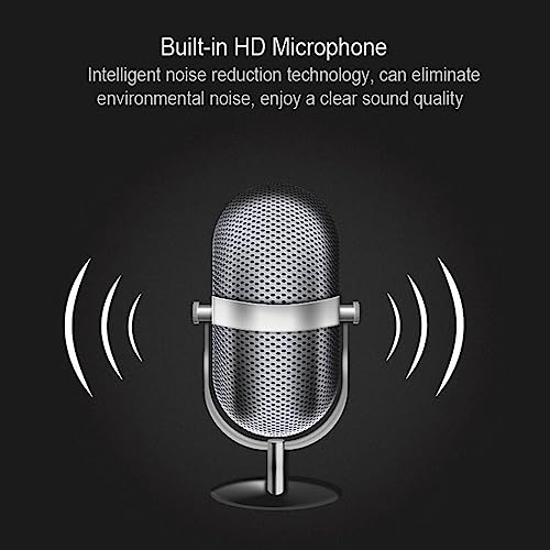 Stereo-Gaming-Headsets mit eingebautem Mikrofon, verstellbarer Kopfbügel für PC, Büro, Zuhause, Schwarz, 165 x 150 x 38 mm, 5 Stück Bild 7