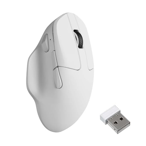 Keychron M7 8K Kabellose Gaming Maus – PixArt 3950 Sensor, 30000 DPI, 2.4G/Bluetooth/USB-C, 63g Ultraleicht, Ergonomisches Design, für Windows/macOS (Weiß) Bild 1