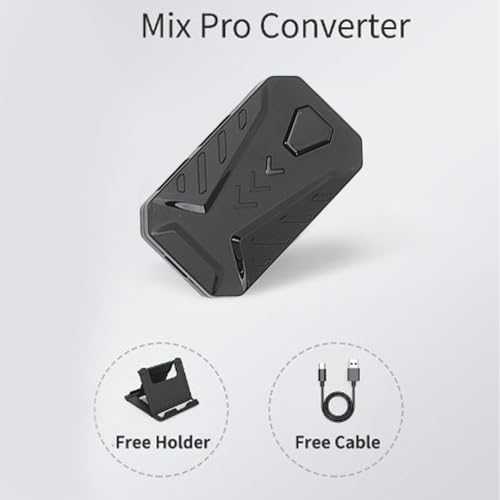POENVFPO Einhand-Tastatur- und Maus-Adapter-Set für, Verzögerungsfreies Gaming-Kit mit Verstellbarer Telefonhalterung Bild 3