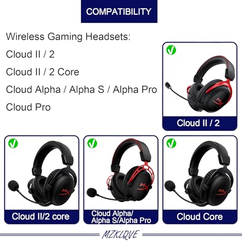 Cloud Alpha Scharnierklemmen – Ersatz-Scharnier-Seitenschnallen für HyperX Cloud Alpha/Alpha S/Alpha Pro, Cloud 2/Cloud II/Cloud 2 Core/Cloud Core Wireless Gaming Headsets (links + rechts) Bild 2