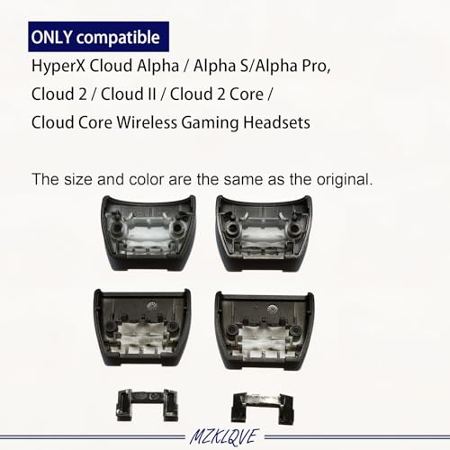 Cloud Alpha Scharnierklemmen – Ersatz-Scharnier-Seitenschnallen für HyperX Cloud Alpha/Alpha S/Alpha Pro, Cloud 2/Cloud II/Cloud 2 Core/Cloud Core Wireless Gaming Headsets (links + rechts) Bild 4