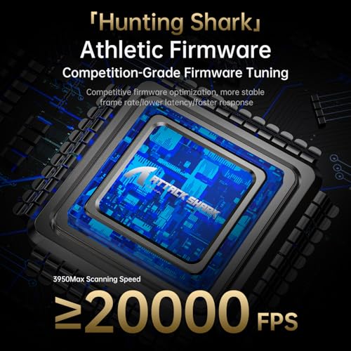ATTACK SHARK X8 Ultimate Mouse for Large Hand, 65g Superlight, Nordic 54L15MCU, PixArt PAW3950MAX Gaming Sensor, BT/2.4G Wireless/Wired, Adjustable DPI up to 42000, 800mAh Battery (White) Bild 7