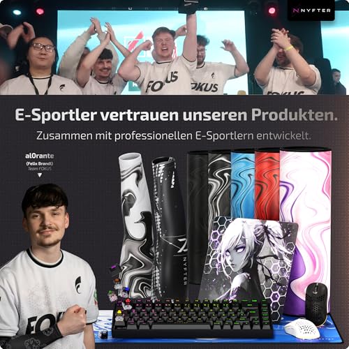 Nyfter - Mizu Gaming IEM Hybride In-Ear-Monitore, HiFi Kopfhörer mit handgefertigter Harzschale mit einzigartigem Design - 2m Kabel - Soundprofil für Gaming & E-Sport (Extra Thick Cable) Bild 5