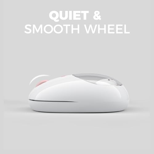 MiPow x Miffy Bluetooth Wireless Maus, kleine tragbare Maus, geeignet für Laptops, Tablets usw., Tracking reibungslos, kompatibel mit PC und Mac, Windows und macOS,Pink - Ostern Geschenke Bild 6