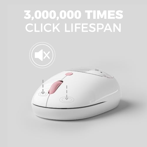 MiPow x Miffy Bluetooth Wireless Maus, kleine tragbare Maus, geeignet für Laptops, Tablets usw., Tracking reibungslos, kompatibel mit PC und Mac, Windows und macOS,Pink - Ostern Geschenke Bild 7