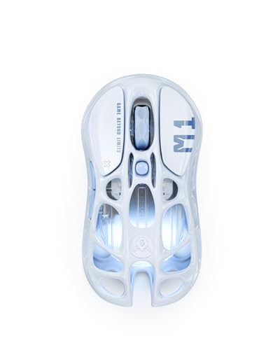GravaStar Mercury M1 Pro Kabellos Gaming Maus, Leichtes Magnesium Wireless Gaming Mouse, 26.000 DPI, PAW3395DM, 5 Programmierbare Tasten, 2.4GHz/BT/Kabel, RGB, 4K Polling Rate(Eisblau) Bild 1