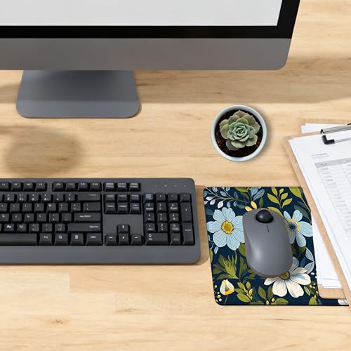 Mauspad mit rutschfester Gummiunterseite, waschbar, Computer-Mauspad mit genähten Kanten, kleine Mauspads für Computer, Laptop, Gaming, Büro und Zuhause, 24,1 x 20,1 cm Bild 6