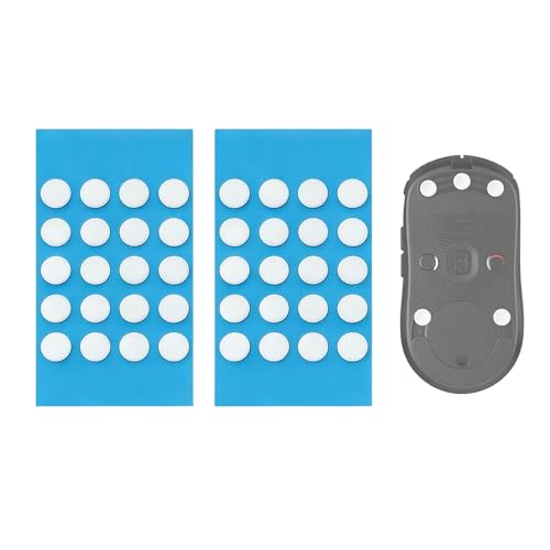 40 Stück Mouse Skates Set für Logitech G PRO Wireless - PTFE Maus Dot-Skates Still, Ultra-Schnelle Mausfüße, Skates für Gaming Mäuse, Premium Mausfüße Ersatz, Geschwindigkeit & Kontrolle (Grau, 6mm) Bild 1