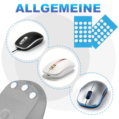 40 Stück Mouse Skates Set für Logitech G PRO Wireless - PTFE Maus Dot-Skates Still, Ultra-Schnelle Mausfüße, Skates für Gaming Mäuse, Premium Mausfüße Ersatz, Geschwindigkeit & Kontrolle (Grau, 6mm) Bild 4