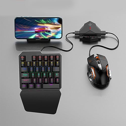 Generic Gaming-RGB-Tastatur-Maus-Konverter-Set für, Kabellose Kabelgebundene Kombination für PUBG, Tragbarer Mobiler Spieleadapter für Telefon Bild 2