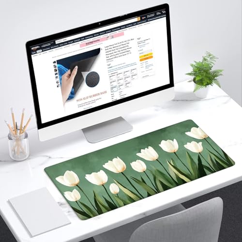 Gaming Mauspad Grün Mauspad XXL 120x60cm Mousepad Anlage Schreibtischunterlage mit Anti Rutsch Basis Mouse Pad, Wasserdicht und Rutschfest Desk Mat für Tastatur und Maus, Laptop & PC, Geschenke YG-585 Bild 2