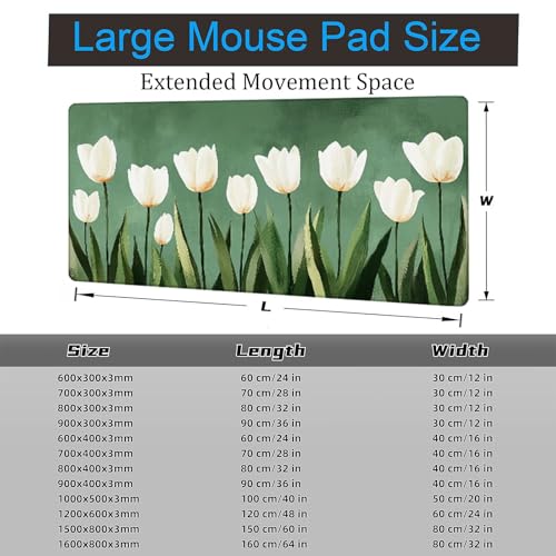 Gaming Mauspad Grün Mauspad XXL 120x60cm Mousepad Anlage Schreibtischunterlage mit Anti Rutsch Basis Mouse Pad, Wasserdicht und Rutschfest Desk Mat für Tastatur und Maus, Laptop & PC, Geschenke YG-585 Bild 3