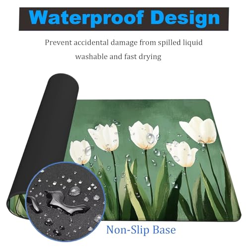 Gaming Mauspad Grün Mauspad XXL 120x60cm Mousepad Anlage Schreibtischunterlage mit Anti Rutsch Basis Mouse Pad, Wasserdicht und Rutschfest Desk Mat für Tastatur und Maus, Laptop & PC, Geschenke YG-585 Bild 4