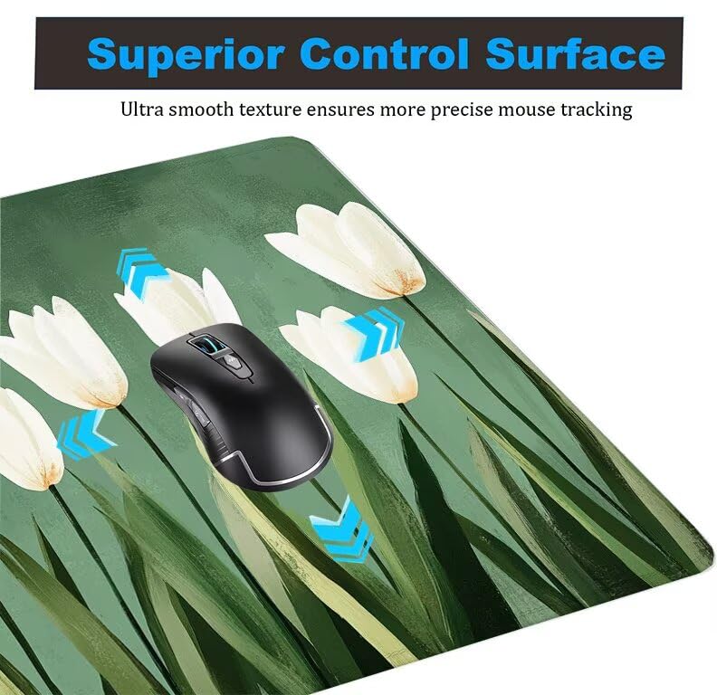 Gaming Mauspad Grün Mauspad XXL 120x60cm Mousepad Anlage Schreibtischunterlage mit Anti Rutsch Basis Mouse Pad, Wasserdicht und Rutschfest Desk Mat für Tastatur und Maus, Laptop & PC, Geschenke YG-585 Bild 6