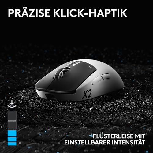 Logitech G PRO X2 SUPERSTRIKE Lightspeed kabellose Gaming-Maus, super schnell, äußerst leicht (61 g), anpassbare klick-Haptik, USB-C-Aufladung, für PC/Mac/Laptop - Weiß Bild 6