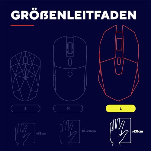 GXTrust 1113 Vylax LED Gaming Maus mit 6 Programmierbare Tasten, Mehrfarbige LED Beleuchtung, 200-6400 DPI, USB Kabel 150 cm, PC Maus mit Integrierte Software für Computer Laptop, Schwarz Bild 6
