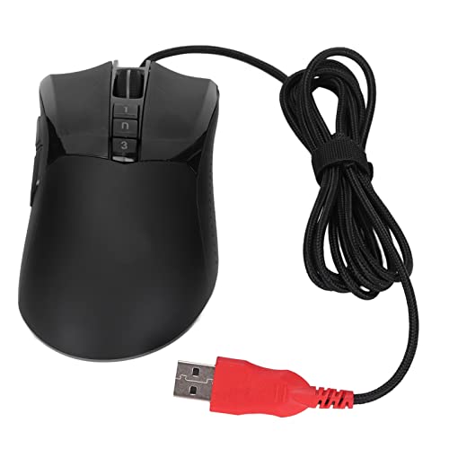 Kabelgebundene Gaming-Maus mit flexiblen Tasten, ergonomische kabelgebundene RGB-Maus für Spiele auf PC, verstellbarer optischer Sensor 10.000 DPI, RGB-Beleuchtung 15 Zonen für eine Bild 3