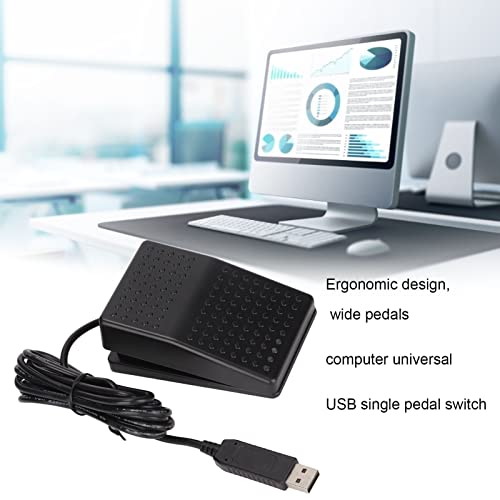 USB-Fußschalter, Einzelpedal, mechanischer Schalter, programmierbare Tastatur, Maus, Gerät für Gaming, Transkription und Büroarbeit, ABS-Material, 2 m Kabellänge Bild 4