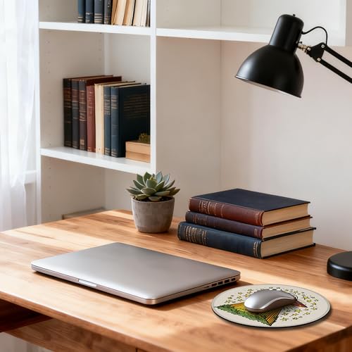 Rundes Mauspad, Alien-Raumschiff, kleines Schreibtischunterlage, Gaming-Mauspad mit rutschfester Unterseite und genähtem Rand, kleine Computer-Tastatur, Mauspad für Zuhause, Büro, Arbeit Bild 7