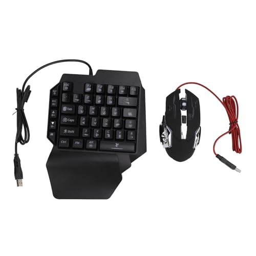 Einhand-Gaming-Tastatur-Maus-Kombi-Set mit Mobilem Spielekonverter für Schnelles Aufladen Unterwegs Bild 3