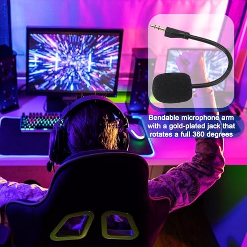 Ersatz Gaming Mikrofon für G PRO/G PRO X Kabellose Gaming Headsets, Abnehmbares Mic mit 3,5 mm Vergoldetem Stecker Noise-Cancelling, Kompatibel mit Verschiedenen Gaming Headsets Bild 5