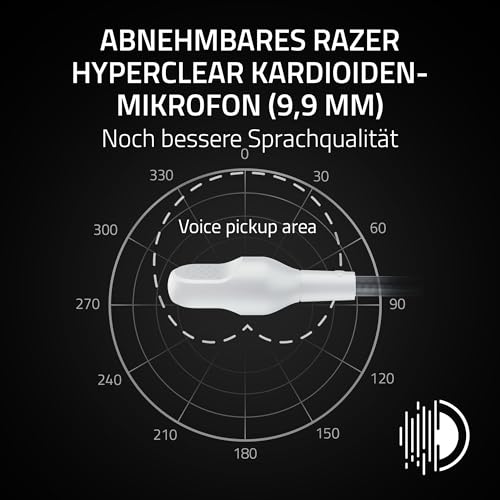 Razer BlackShark V3 X HyperSpeed Xbox - Kabelloses E-Sport Gaming Headset - Ultra leicht 270 g - Triforce 50mm Treiber - Abnehmbares Mikrofon - HyperSpeed 2,4 GHz & Bluetooth - Xbox/PC | Weiß Bild 4