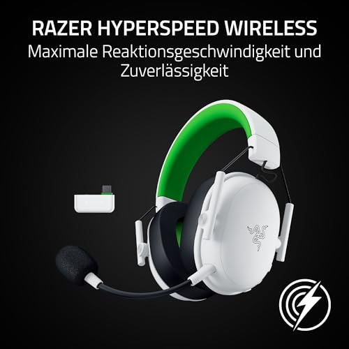 Razer BlackShark V3 X HyperSpeed Xbox - Kabelloses E-Sport Gaming Headset - Ultra leicht 270 g - Triforce 50mm Treiber - Abnehmbares Mikrofon - HyperSpeed 2,4 GHz & Bluetooth - Xbox/PC | Weiß Bild 5