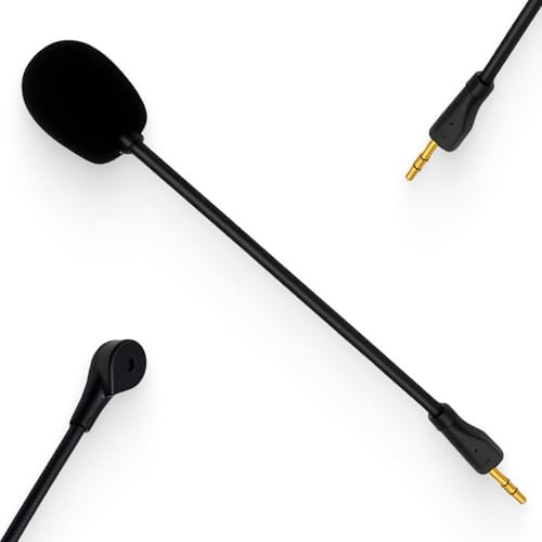 Gaming Mikrofonarm für kabellose Gaming Headsets, Abnehmbares Mikrofon mit Geräuschunterdrückung und vergoldetem 3,5 mm Stecker, flexibel und drehbar für G PRO/G PRO X Bild 1