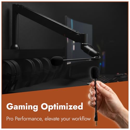 Gaming Mikrofonarm für kabellose Gaming Headsets, Abnehmbares Mikrofon mit Geräuschunterdrückung und vergoldetem 3,5 mm Stecker, flexibel und drehbar für G PRO/G PRO X Bild 4