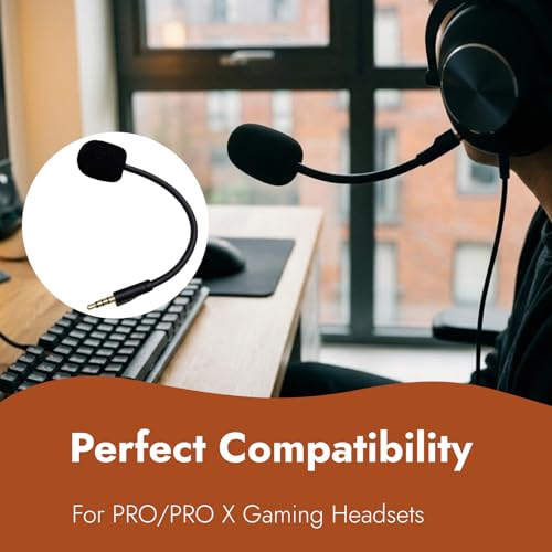Gaming Mikrofonarm für kabellose Gaming Headsets, Abnehmbares Mikrofon mit Geräuschunterdrückung und vergoldetem 3,5 mm Stecker, flexibel und drehbar für G PRO/G PRO X Bild 6