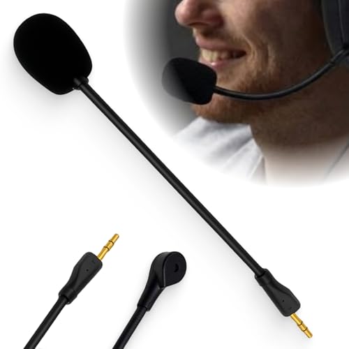 Gaming Mikrofonarm für kabellose Gaming Headsets, Abnehmbares Mikrofon mit Geräuschunterdrückung und vergoldetem 3,5 mm Stecker, flexibel und drehbar für G PRO/G PRO X Bild 7