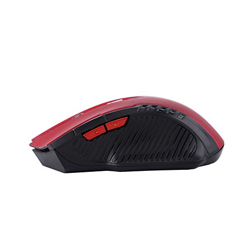 Drahtlose Optische Gaming-Maus, Tragbare 2,4-GHz-Game-Maus für PC-Laptop, Ergonomisches Design Zum Surfen Im Internet (Rot) Bild 1