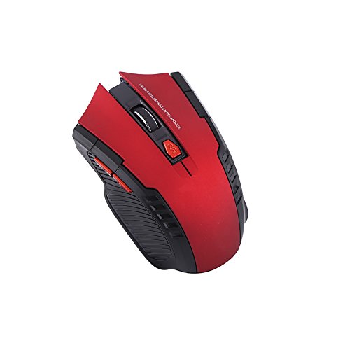 Drahtlose Optische Gaming-Maus, Tragbare 2,4-GHz-Game-Maus für PC-Laptop, Ergonomisches Design Zum Surfen Im Internet (Rot) Bild 2