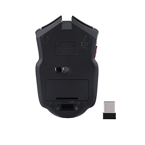 Drahtlose Optische Gaming-Maus, Tragbare 2,4-GHz-Game-Maus für PC-Laptop, Ergonomisches Design Zum Surfen Im Internet (Rot) Bild 4