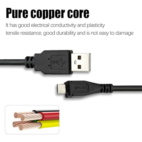 Ersatz Mirco-USB Ladekabel kompatibel mit Logitech MX Master 2S, MX Anywhere 2S, MX ErgoPlus Maus, MX Ergo,G502 Lightspeed, G915 TKL Tastatur (6FT) Bild 5