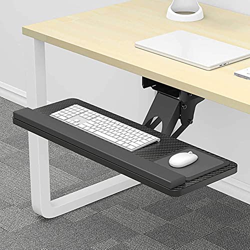 Ergonomische Tastaturablage mit Maus-Plattform, platzsparende Schubladenunterstützung für Home Office & Gaming Setup, verstellbare Höhe und stabiles Design Bild 6