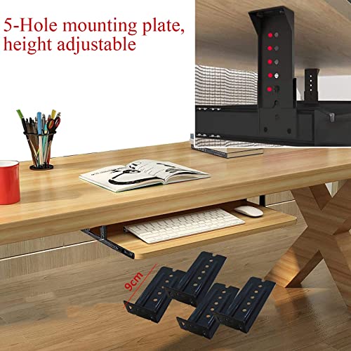 36 cm ausziehbare Tastaturschublade, 54 cm x 27 cm Maus- und Tastaturablage, Teak-Finish, Walnuss, platzsparendes Design, perfekt für Home Office & Gaming Setup Bild 6