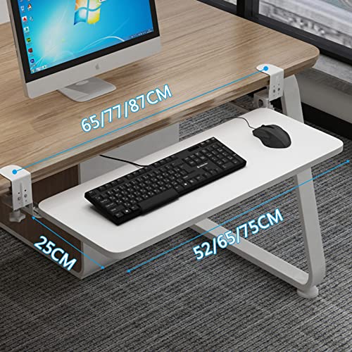 Ergonomische Tastatur- und Maus-Plattform, verstellbares Tablett mit Klemme, verschiebbarer Armlehne und Handgelenkstütze, ideal für Home Office & Gaming Setup Bild 2
